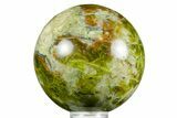 Polished Green Opal Sphere - Madagascar #361535-1
